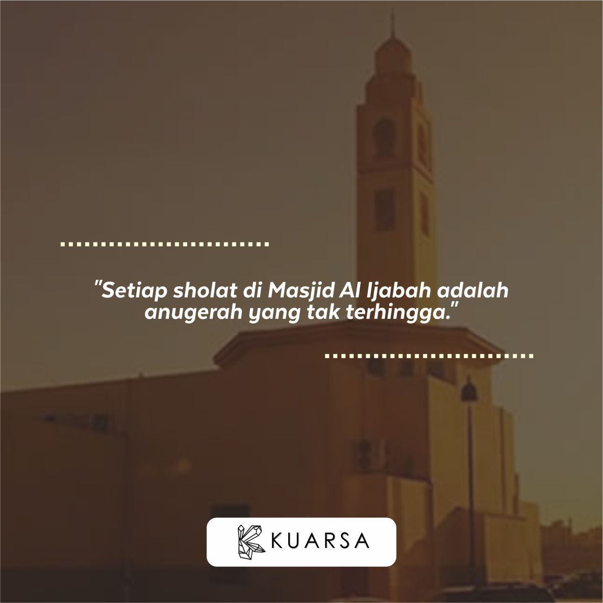 20 Kata-Kata Berkunjung ke Masjid Al Ijabah, Quotes Bersyukur Bisa Sholat di Masjid Al Ijabah